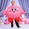 Kids Kirby Inflatable Costume with Built In Fan for Dress Up Fun